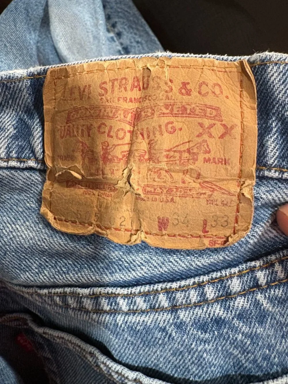 Mens’s Levi’s 505 Jeans – W34 L33